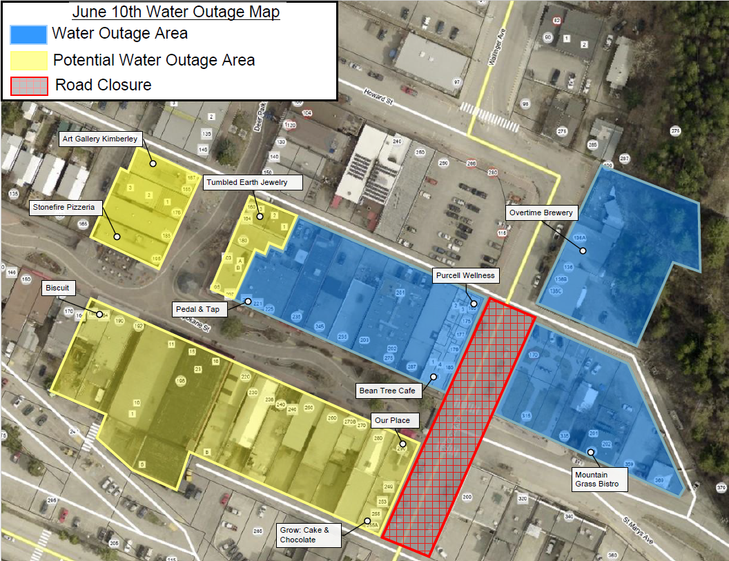 June 10 2025 water outage map
