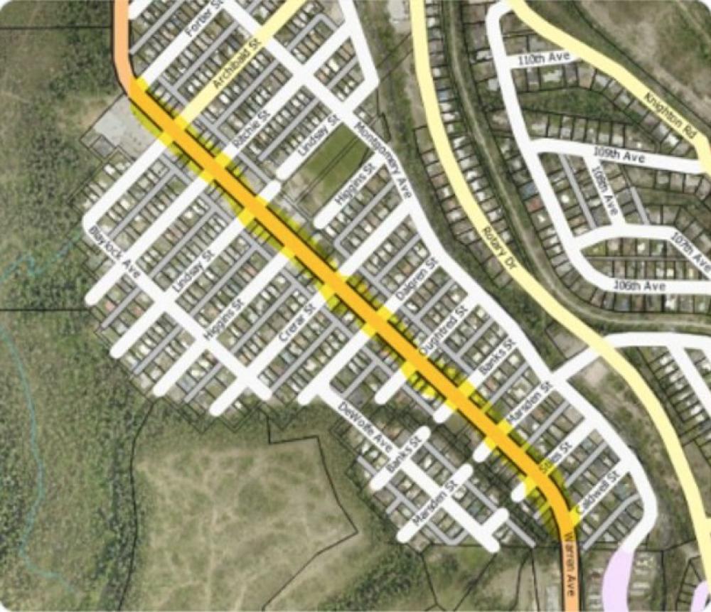 Snow removal map Hiughway 95A Fortier to Caldwell streets
