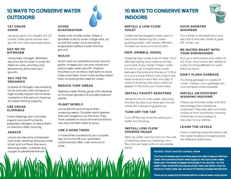 10 ways to conserve water indoors and outdoors